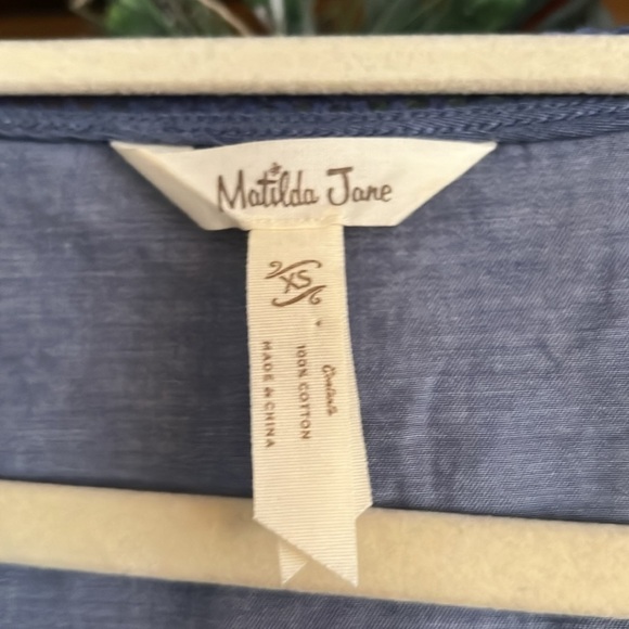 MATILDA JANE Hour By Hour Chambray Blue Denim Tie Waist Jacket, Size XS, EUC. - Picture 3 of 14